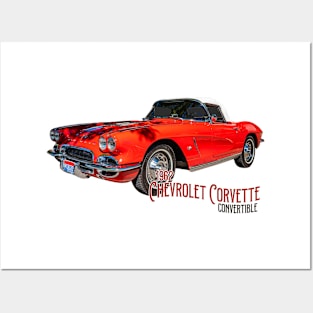 1962 Chevrolet Corvette Convertible Posters and Art